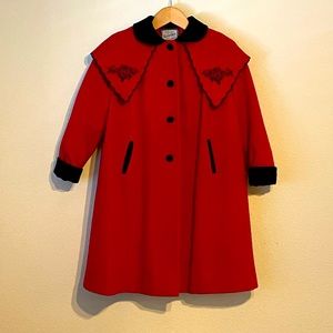 ROTHSCHILD Red Wool Coat - Girls 6X